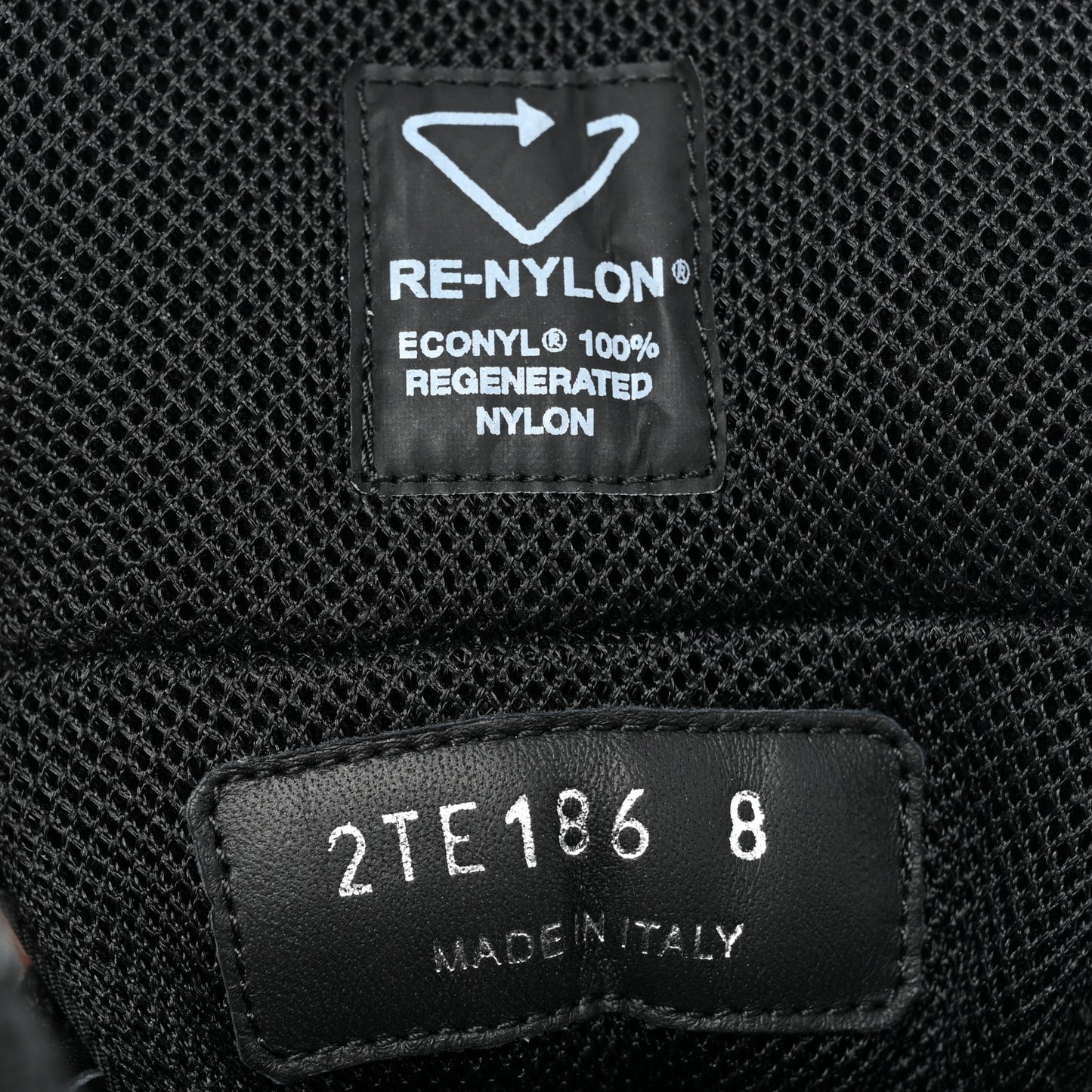 Re-Nylon Gabardine Metal Triangle Logo Mens High Top Sneakers 8 Black
