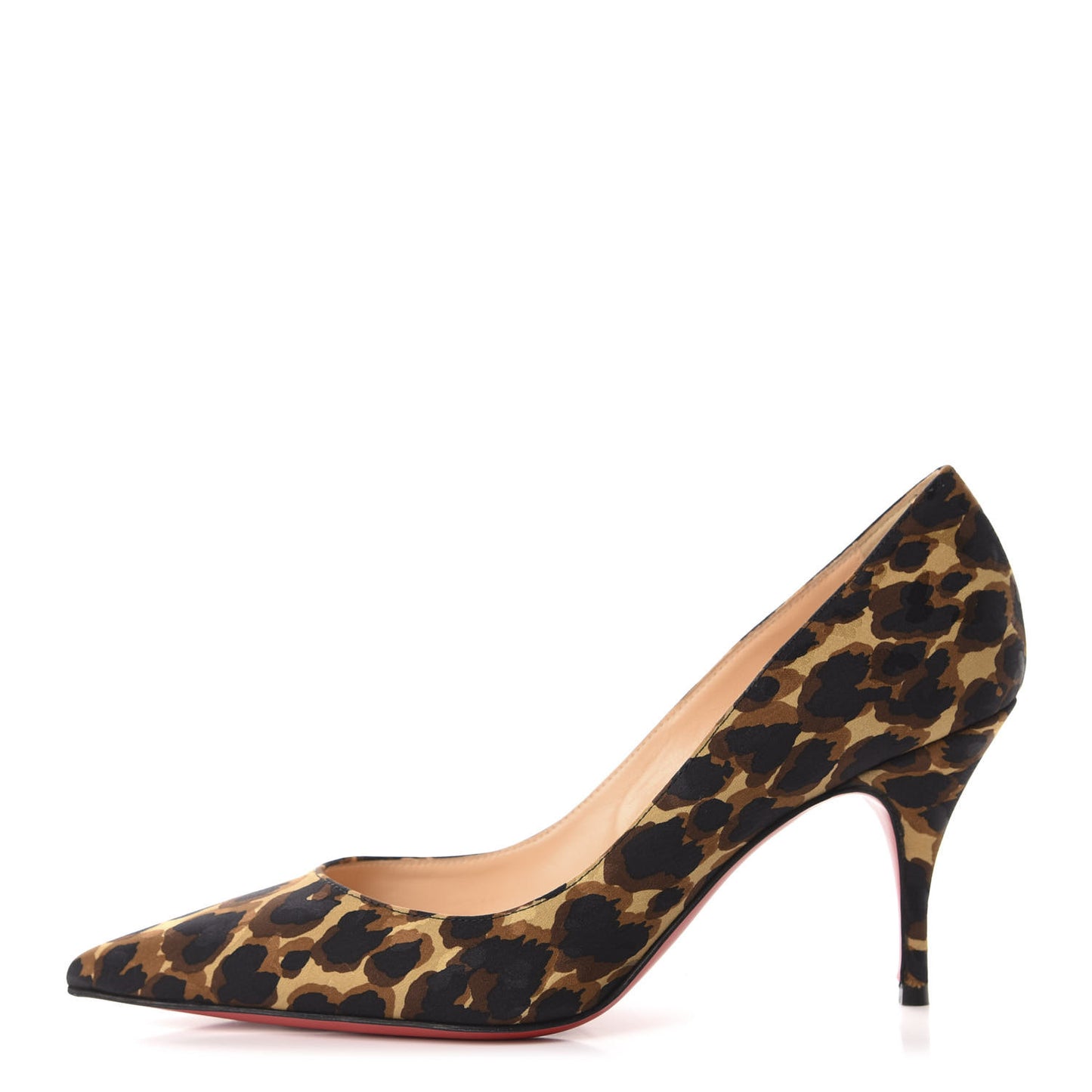 Nappa Silk Leopard Clare 80 Pumps 35.5 Marron