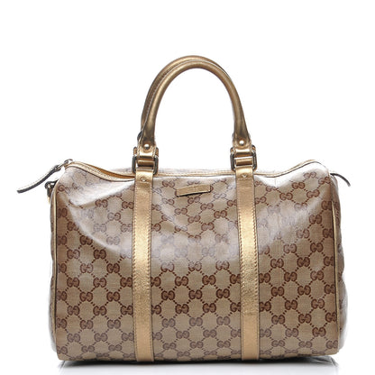 Gucci Crystal Monogram Medium Joy Boston Gold 1 of 7