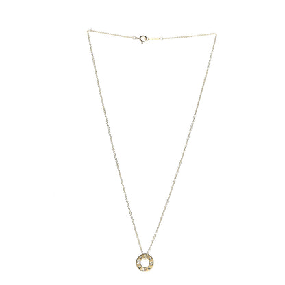 Tiffany 18K Yellow Gold Diamond Atlas Pierced Pendant Necklace 2 of 5