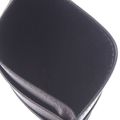 Balenciaga Grained Calfskin Logo Cash Card Holder Black White 5 of 8
