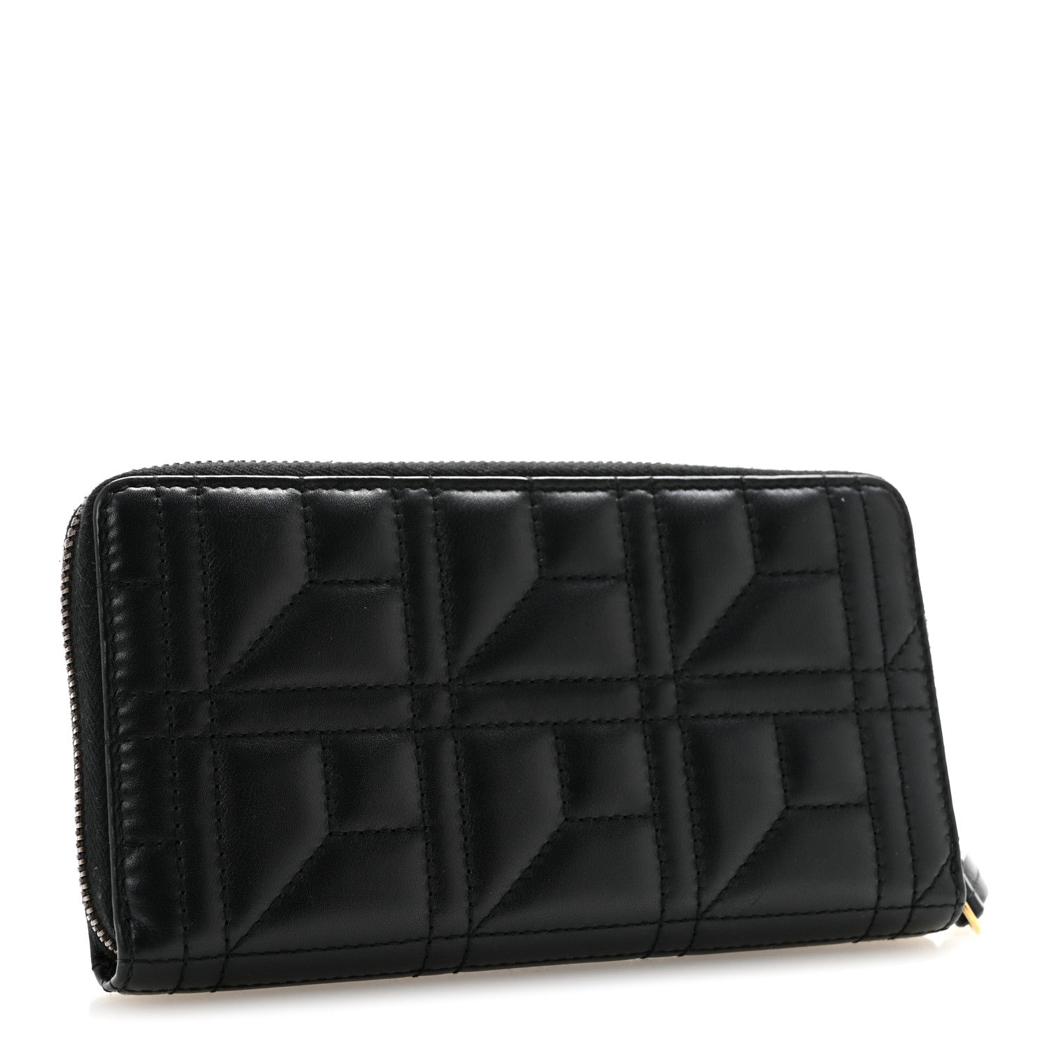 Gucci Calfskin Matelasse Pearly GG Marmont Zip Around Wallet Black 3 of 9