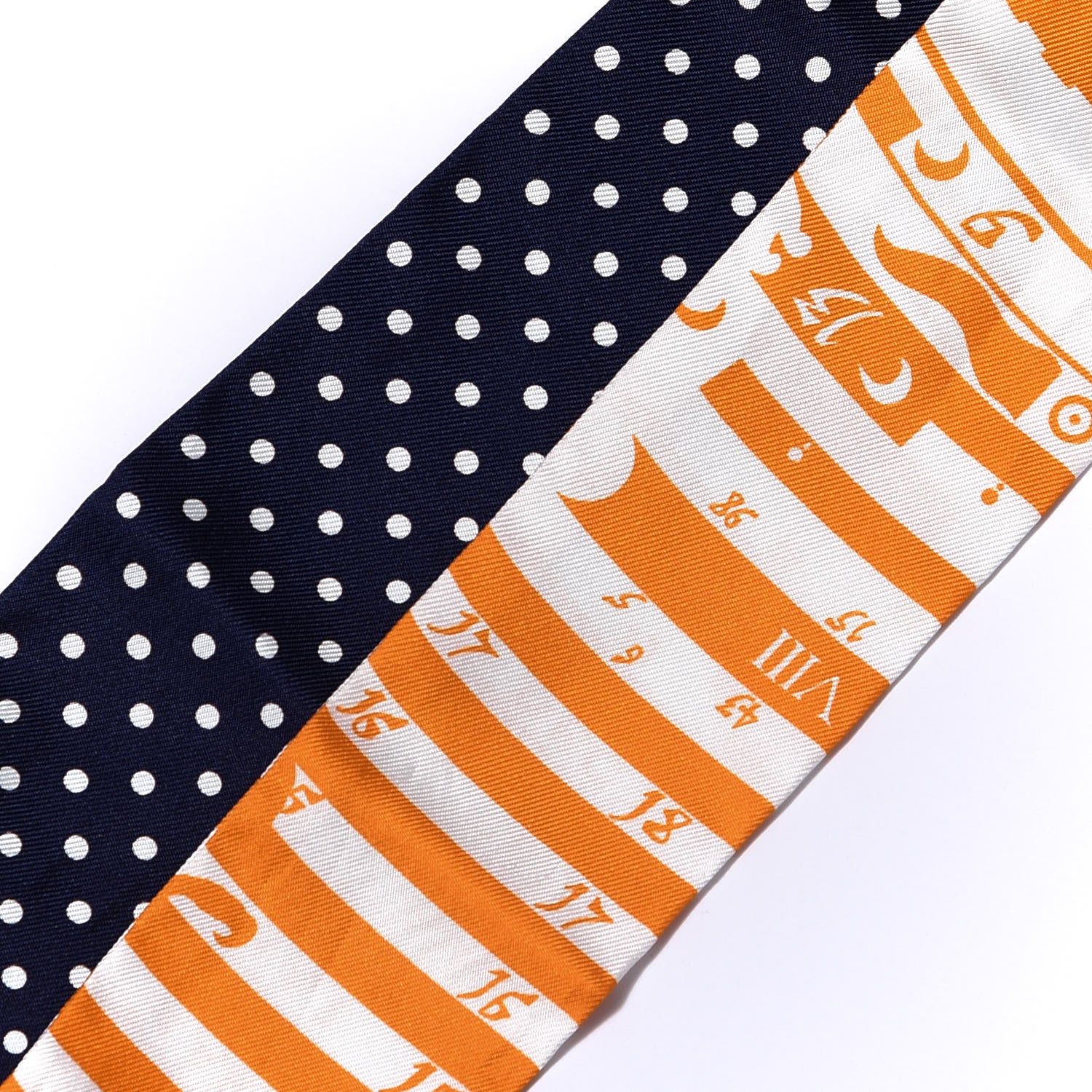 Hermes Silk Astrologie a Pois Twilly Orange Marine White 4 of 4