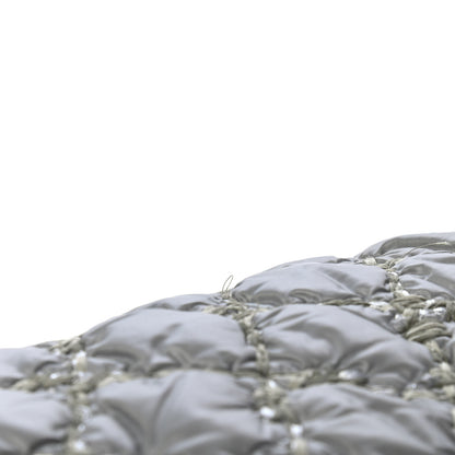 Chanel Nylon Quilted Tweed Stitch Bubble Flap Grey 5 of 5