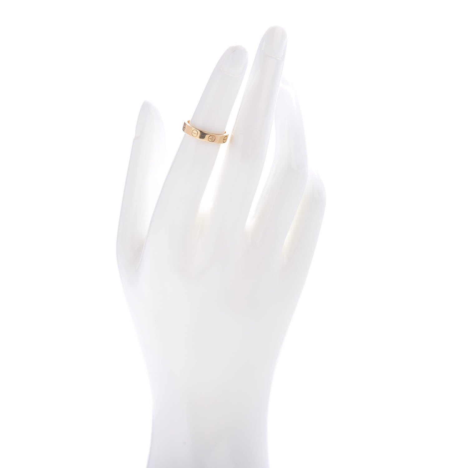 Cartier 18K Yellow Gold 3.5mm LOVE Wedding Band Ring 48 4.5 2 of 4