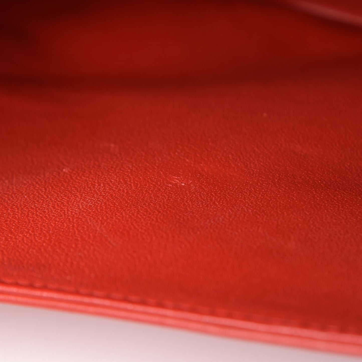Lambskin Quilted Jumbo Double Flap Red