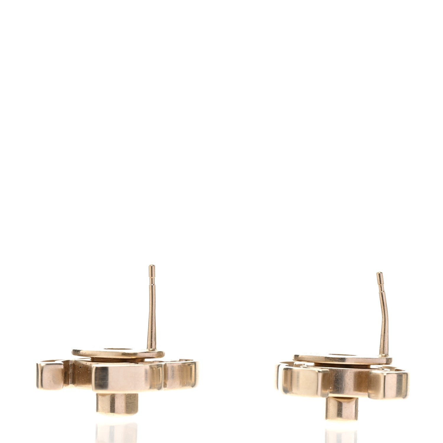 Chanel CC Earrings Gold Rainbow 5 of 6