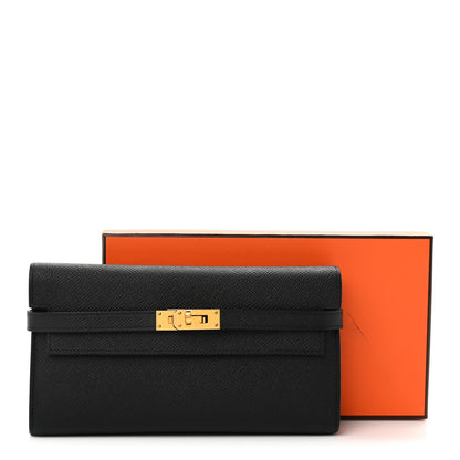 Hermes Epsom Kelly Longue Wallet Black 8 of 8