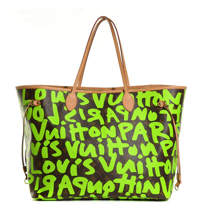 Louis Vuitton Monogram Graffiti Neverfull GM Green 1 of 7