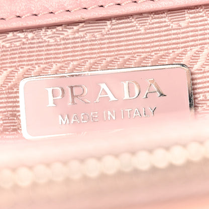 Prada Satin Crystal Mini Galleria Double Zip Tote Alabastro 6 of 10