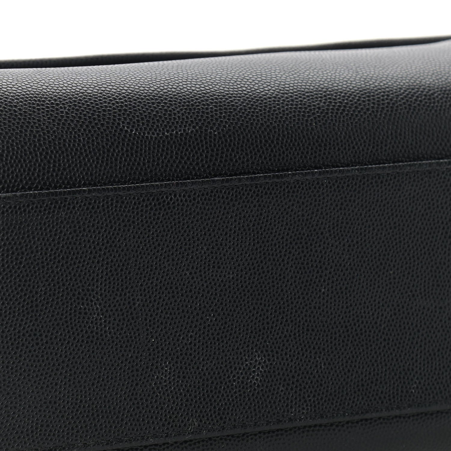 Saint Laurent Grain De Poudre Medium West Hollywood Monogram Fold-Over Black 10 of 18