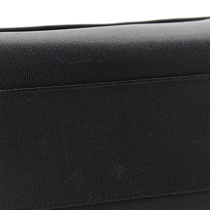 Saint Laurent Grain De Poudre Medium West Hollywood Monogram Fold-Over Black 10 of 18