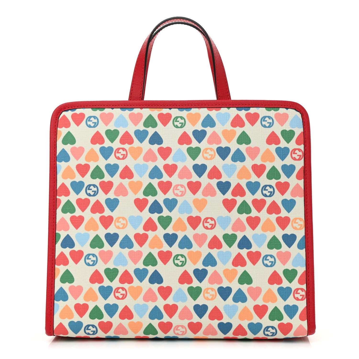 Gucci Coated Canvas Childrens Heart Tote Red 1 of 10