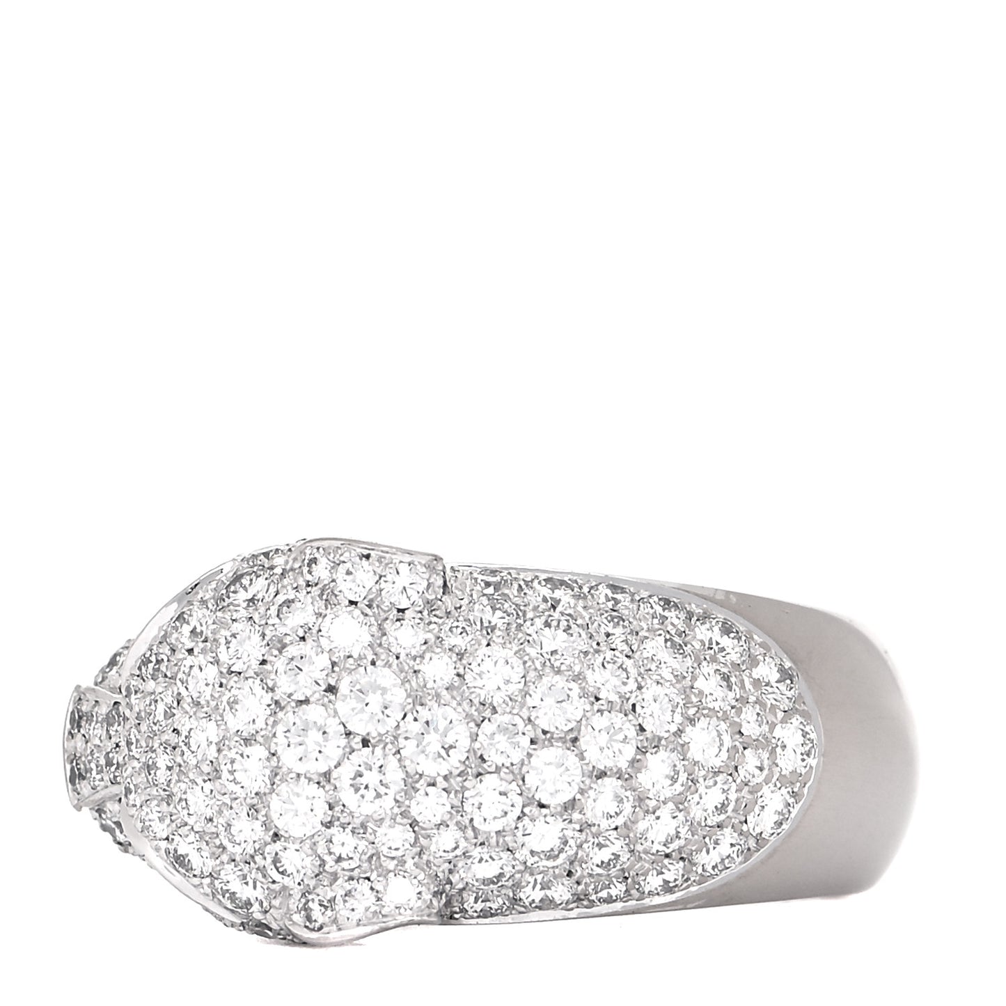 18K White Gold Diamond Black Onyx Emerald Panthere De Cartier Ring 50 5.25
