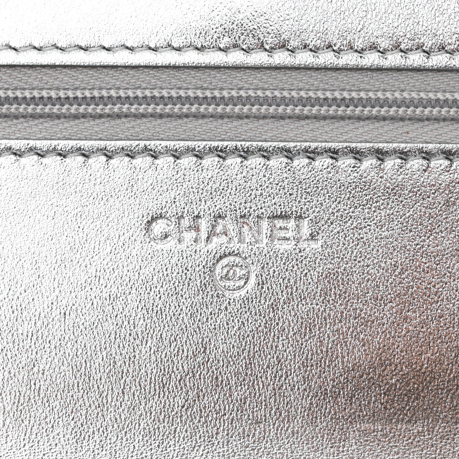 Chanel Gradient Metallic Calfskin Quilted Wallet On Chain WOC Silver Blue Yellow Purple 6 of 12