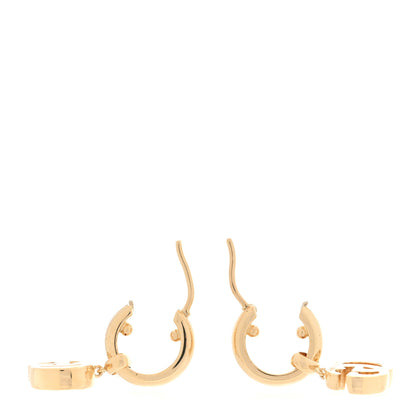 Gucci 18K Yellow Gold Running G Drop Hoop Earrings 3 of 4