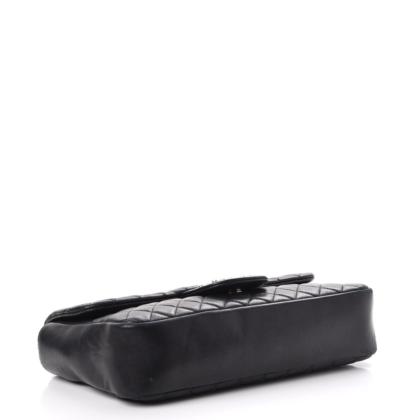Lambskin Quilted Medium Westminster Pearl Flap Black