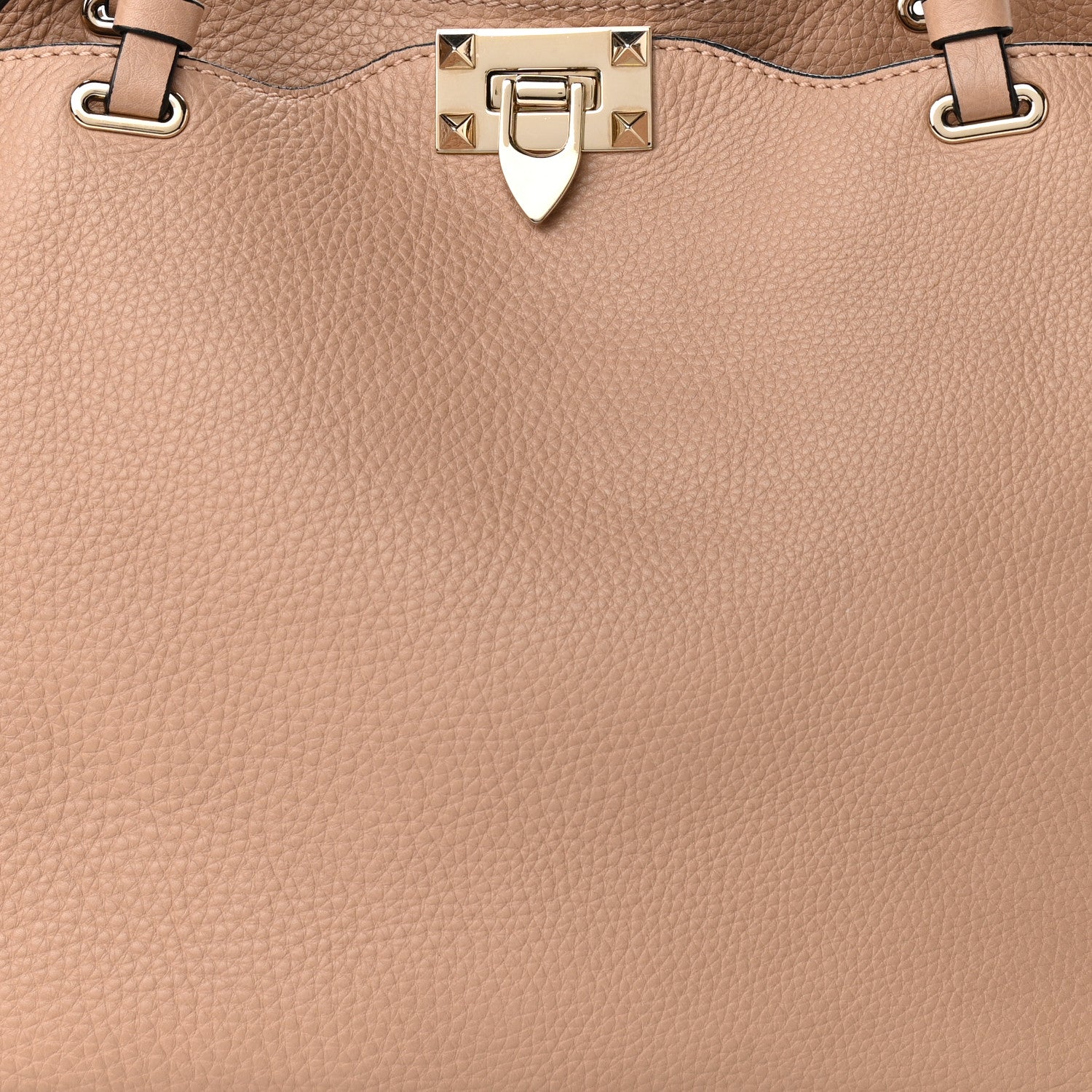 Valentino Garavani Pebbled Calfskin Medium Rockstud Tote Skin Sorbet 6 of 10