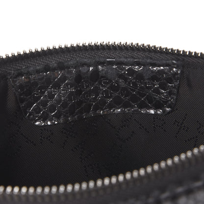 Stella McCartney Metallic Snake Print Falabella Pochette Ruthenium 8 of 9