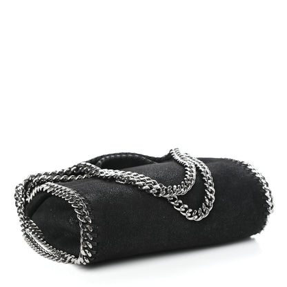 Stella McCartney Shaggy Deer Mini Falabella Fold Over Tote Black 4 of 8