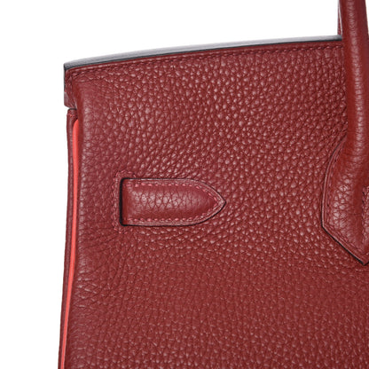 Hermes Togo Horseshoe Bi-Color Birkin 35 Rouge H Bougainvillea 29 of 33