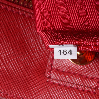 Prada Saffiano Lux Medium Tote Fuoco 9 of 13