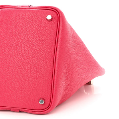 Hermes Taurillon Clemence Swift Eclat Picotin Lock 18 PM Rose Mexico Rouge De Coeur 10 of 10