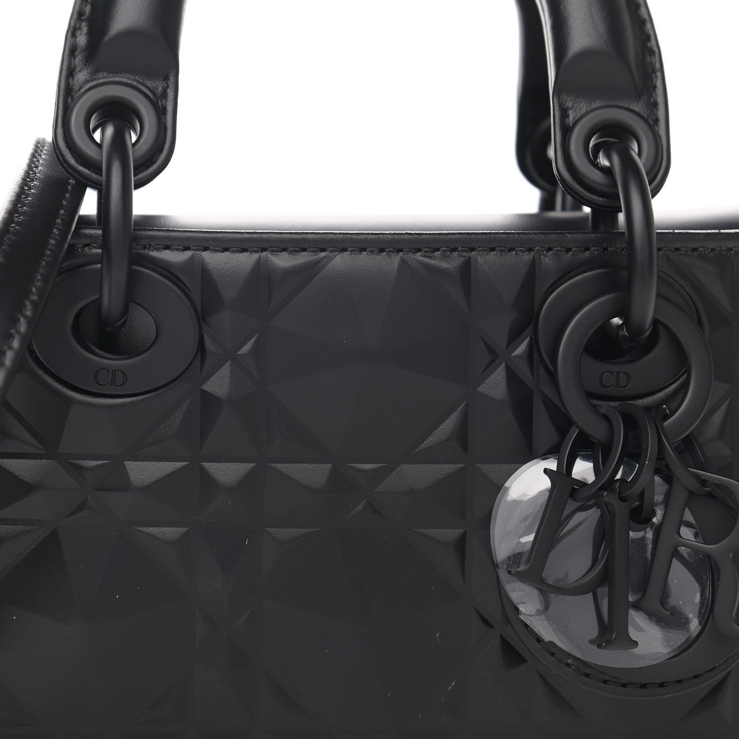 Calfskin Cannage Diamond Micro Lady D-Joy Black