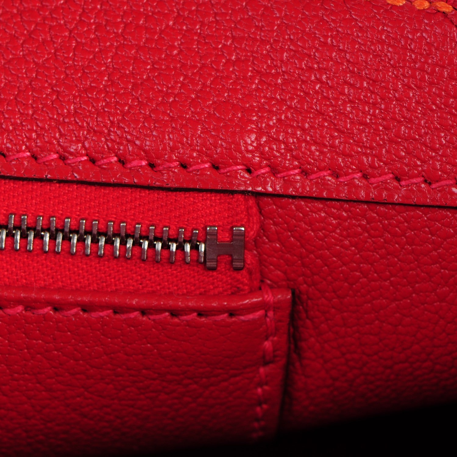 Hermes Togo Horseshoe Birkin 35 Orange Rouge Casaque 19 of 27