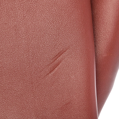 Celine Calfskin Medium Tri-Fold Bag Red Wood 9 of 17