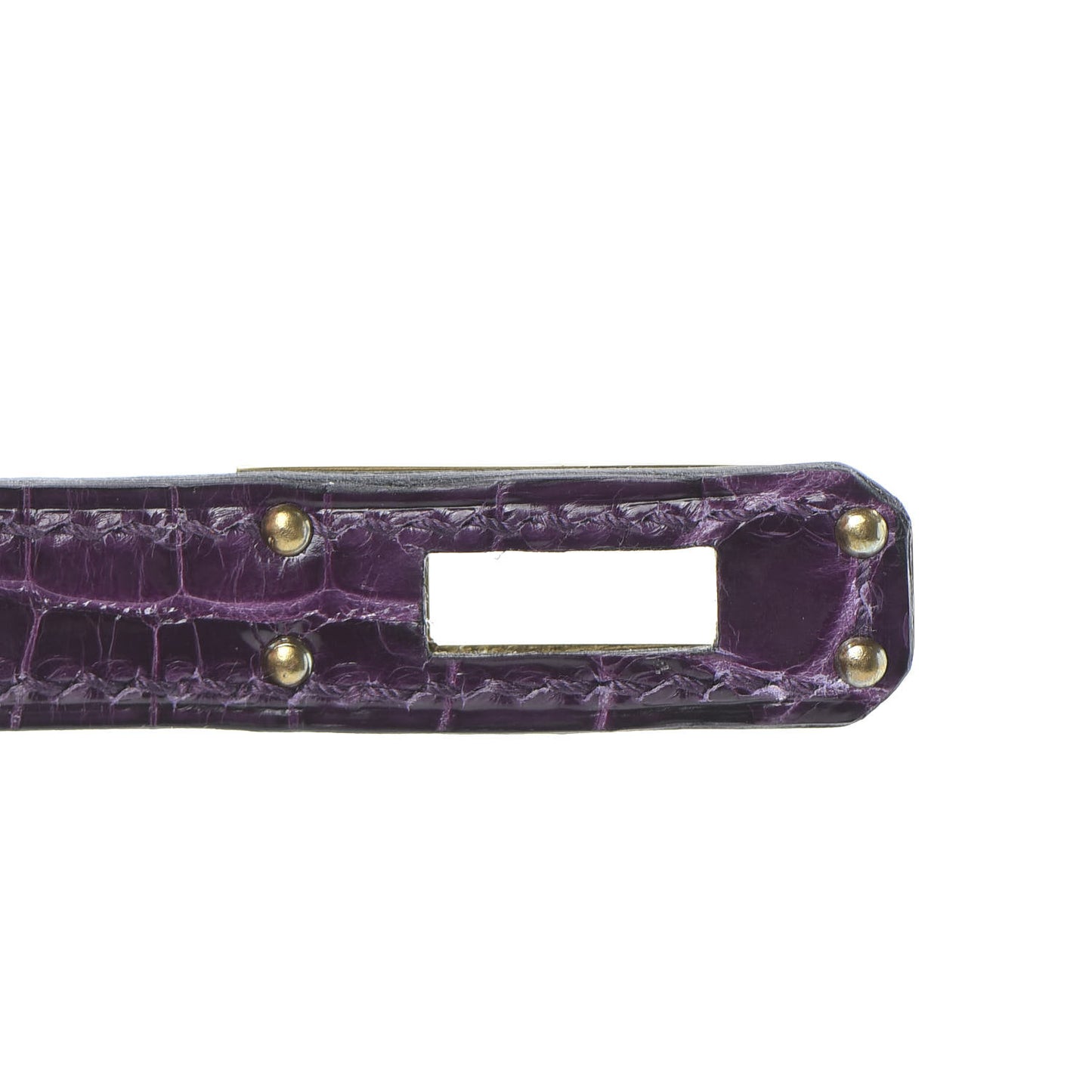 Shiny Alligator Mini Kelly Sellier 20 Cassis