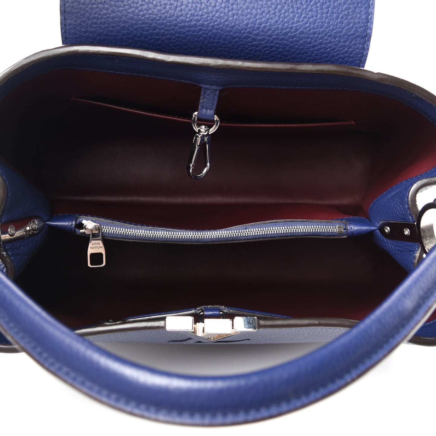 Taurillon Capucines MM Indigo