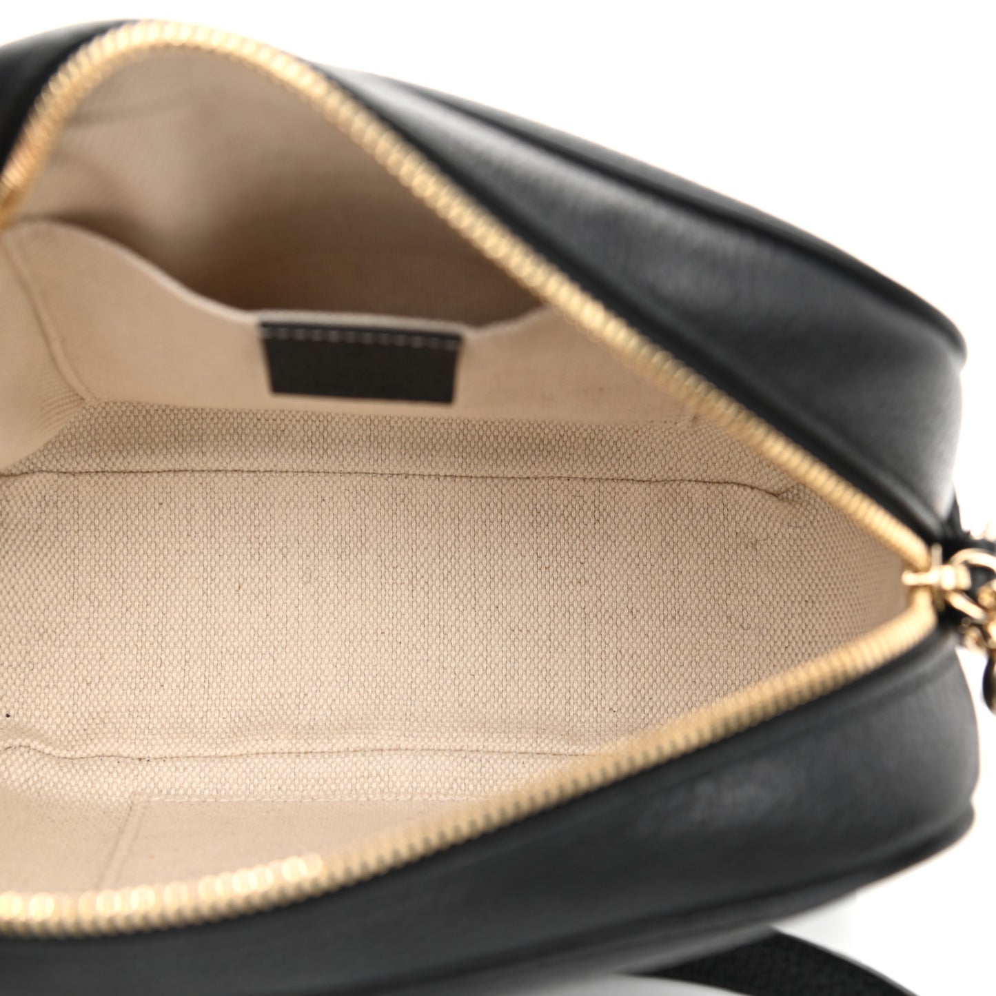 Pebbled Calfskin Small Soho Disco Bag Black