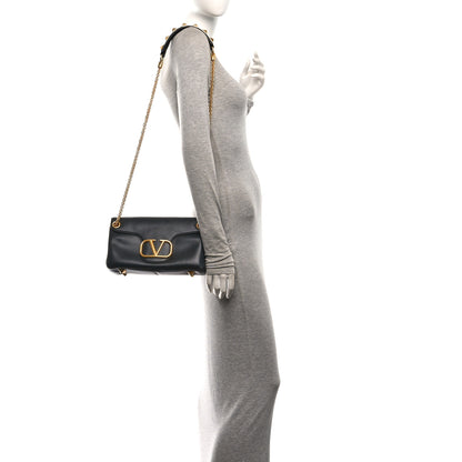 Valentino Garavani Nappa Stud Sign Shoulder Bag Black 2 of 9