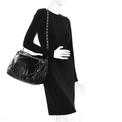 Chanel Vinyl XL Rock and Chain Flap Black 2 of 7