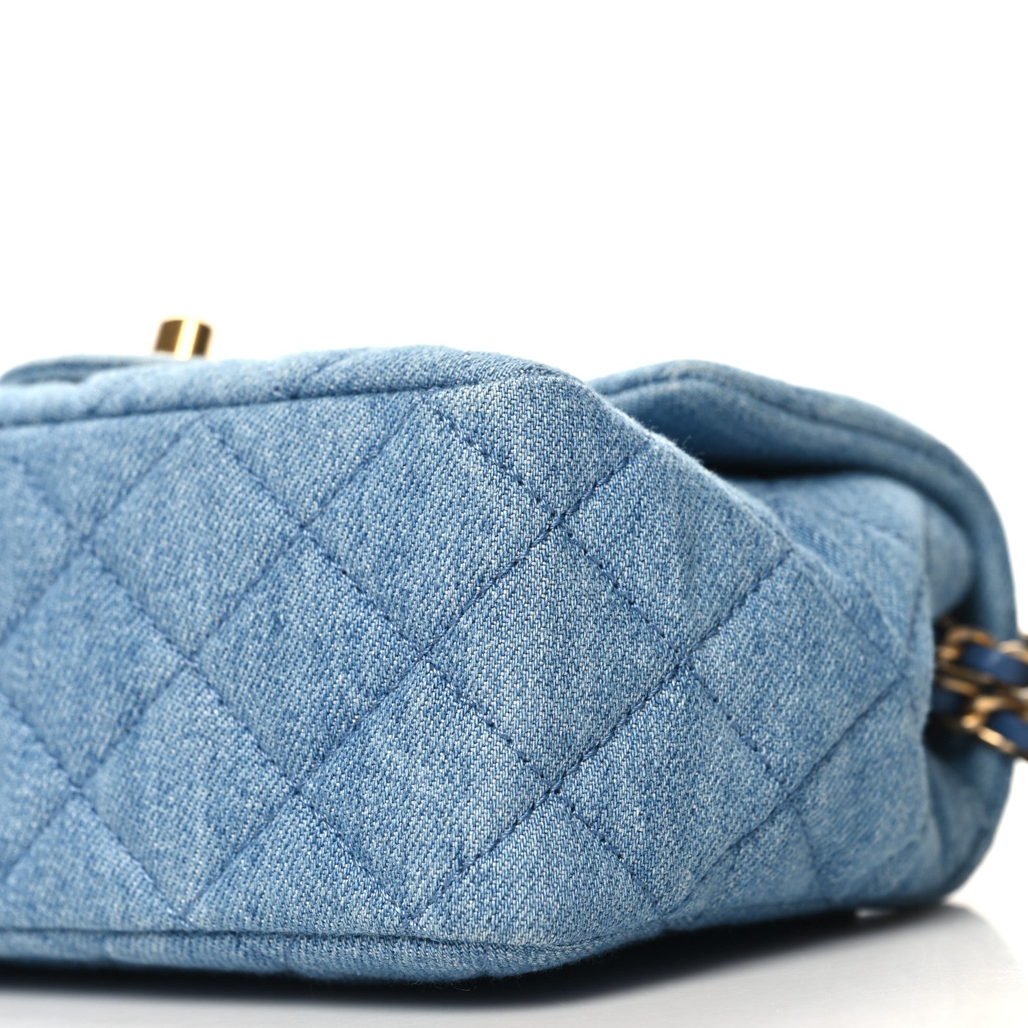 Chanel Denim Quilted Mini Pearl Crush Flap Blue 10 of 11