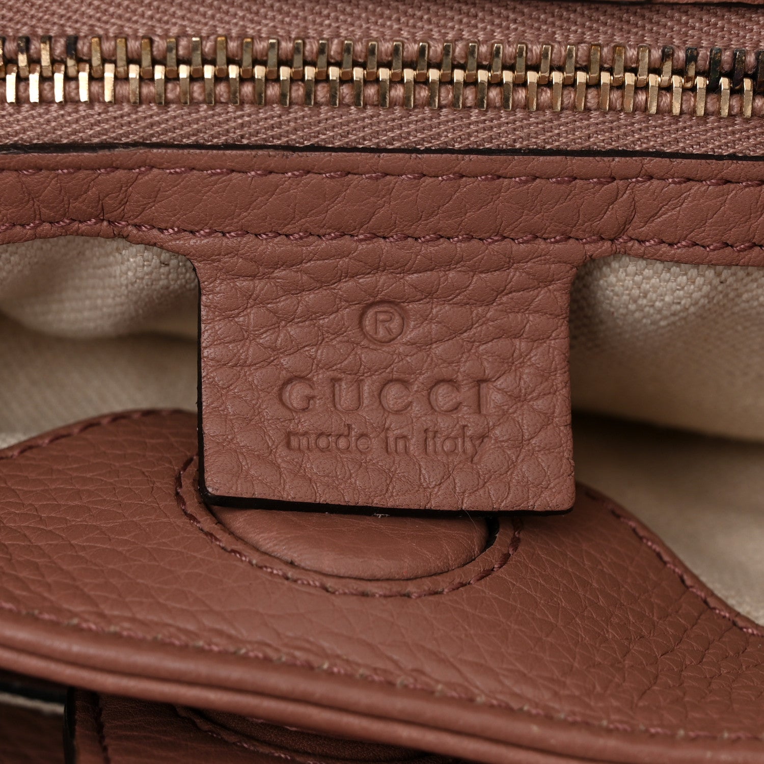 Gucci Calfskin Small Bamboo Shopper Tote Camelia 6 of 12