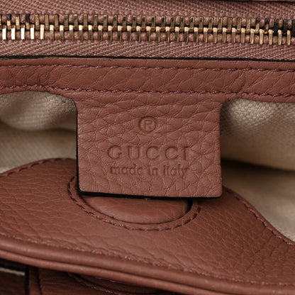 Gucci Calfskin Small Bamboo Shopper Tote Camelia 6 of 12