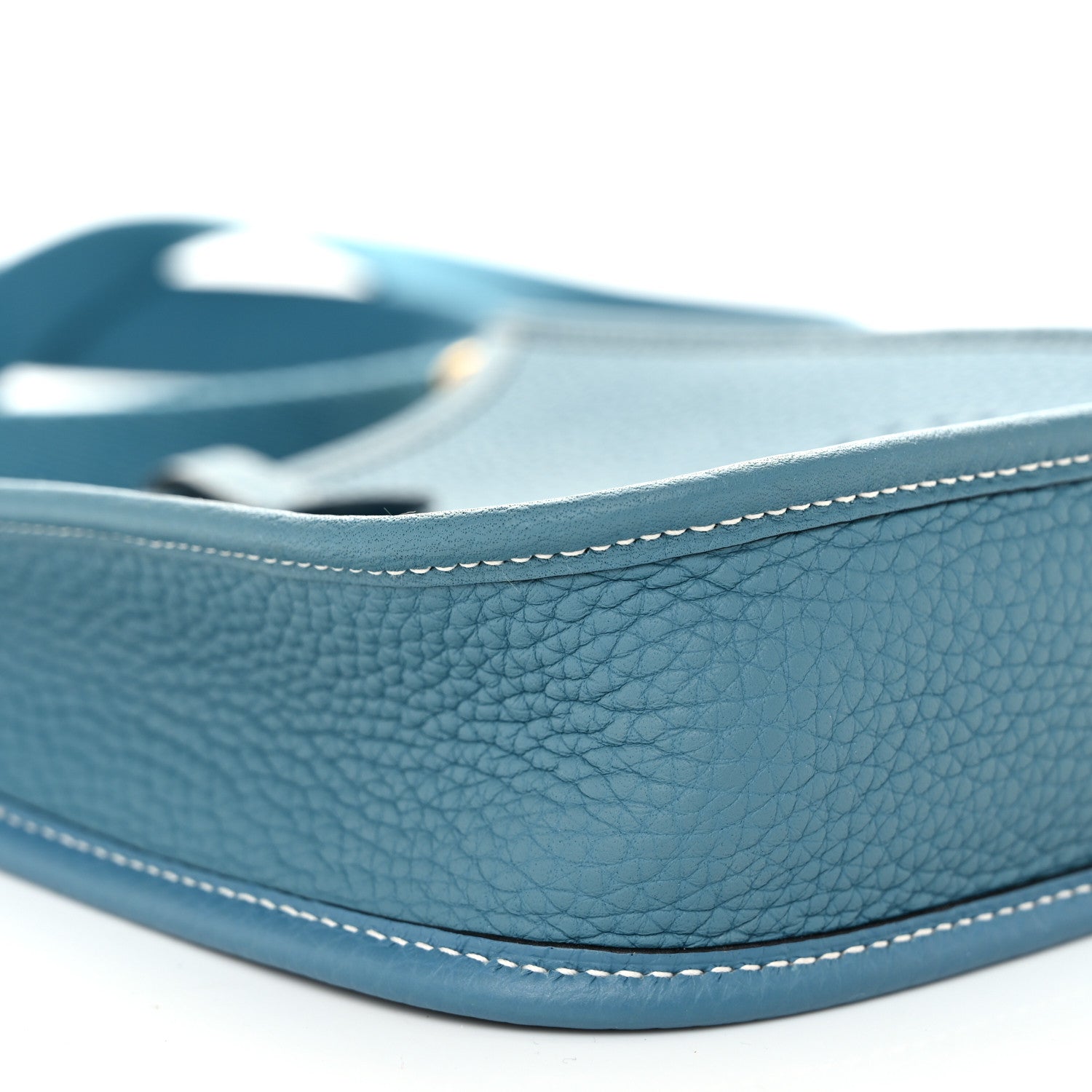 Hermes Taurillon Clemence Evelyne TPM New Blue Jean 9 of 11