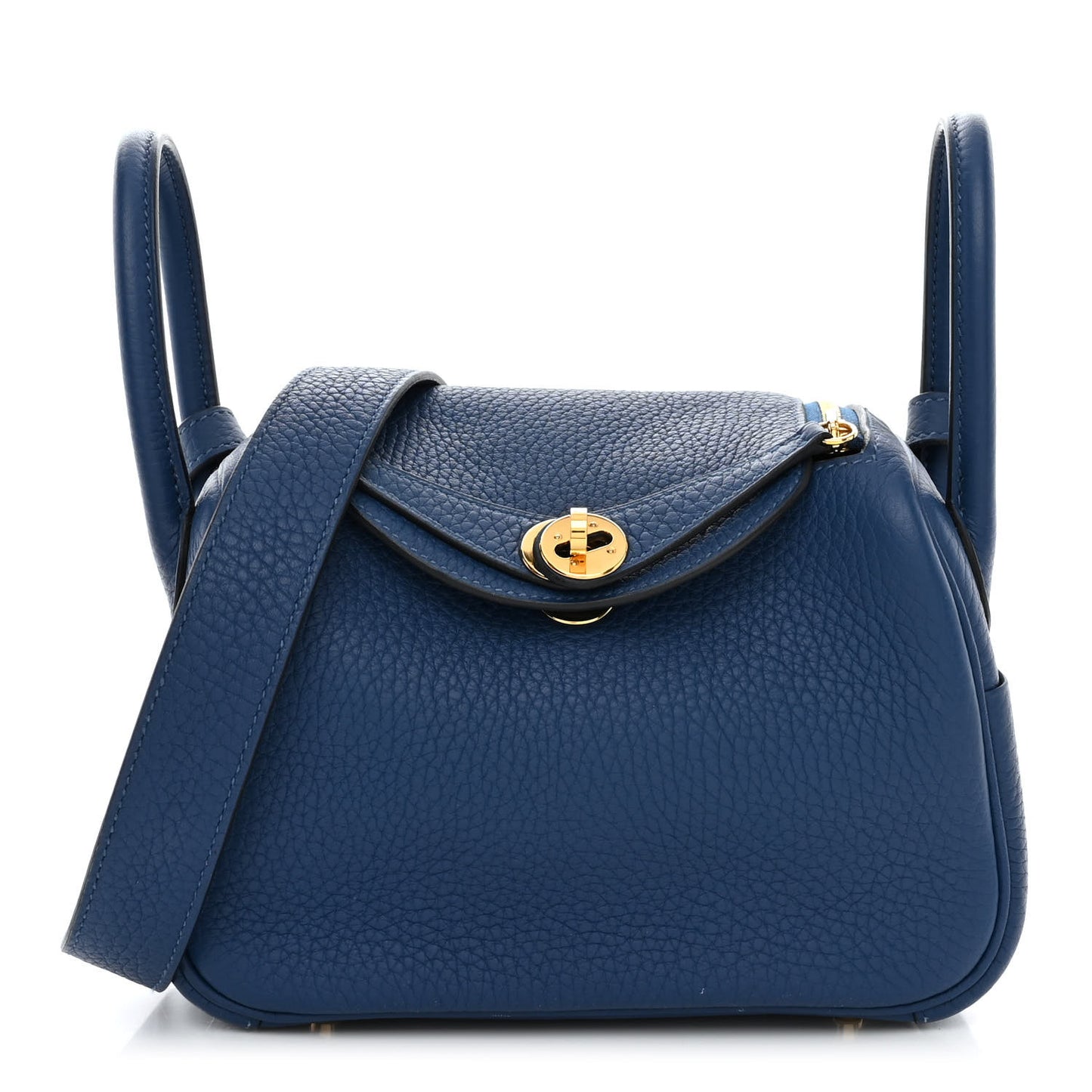 Taurillon Clemence Mini Lindy 20 Deep Bleu