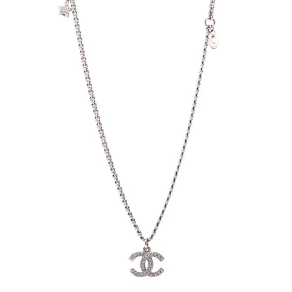 Chanel Crystal Pearl Star CC Necklace Pearly White 1 of 5