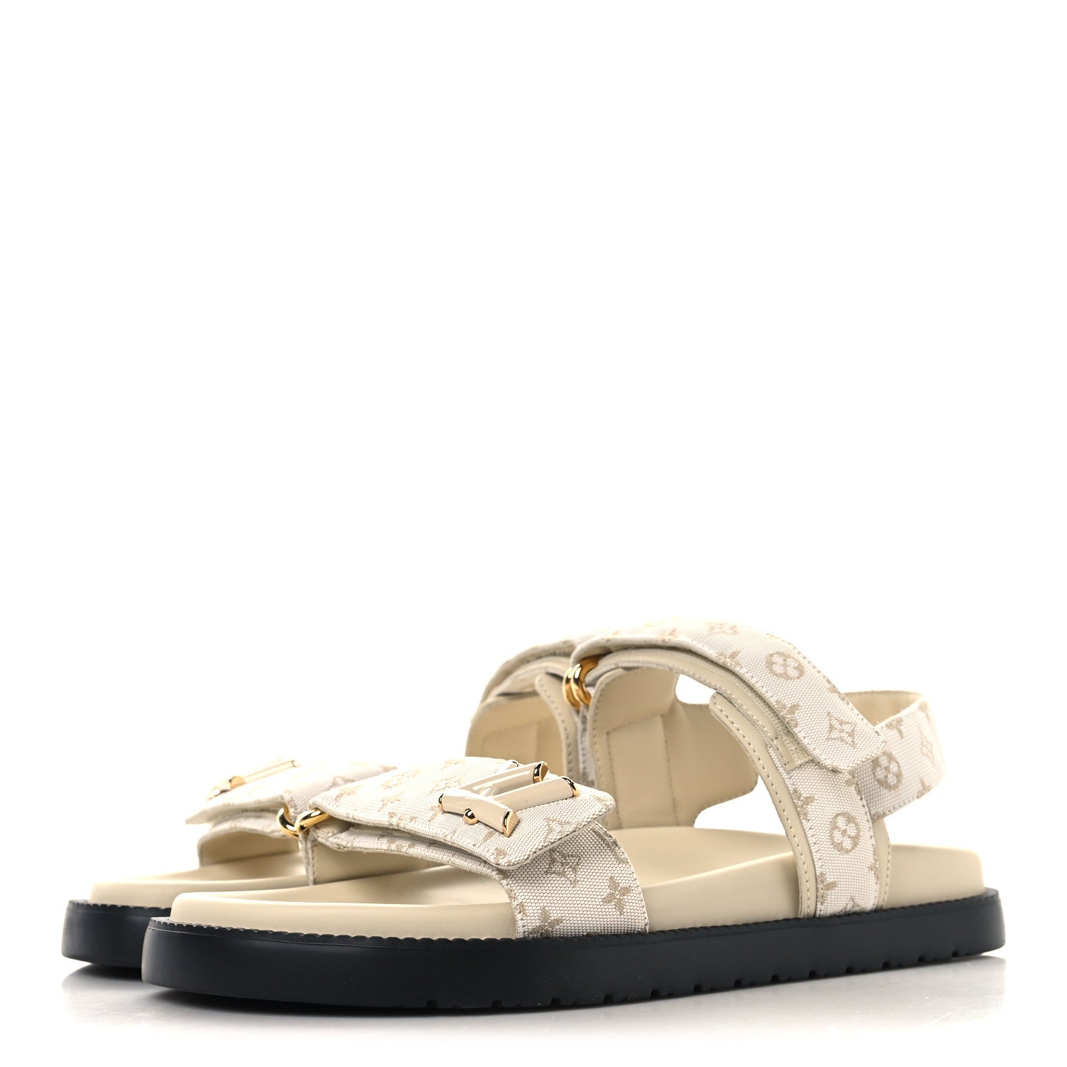 Louis Vuitton Monogram LV Sunset Comfort Flat Sandals 39 Dune Beige 4 of 9