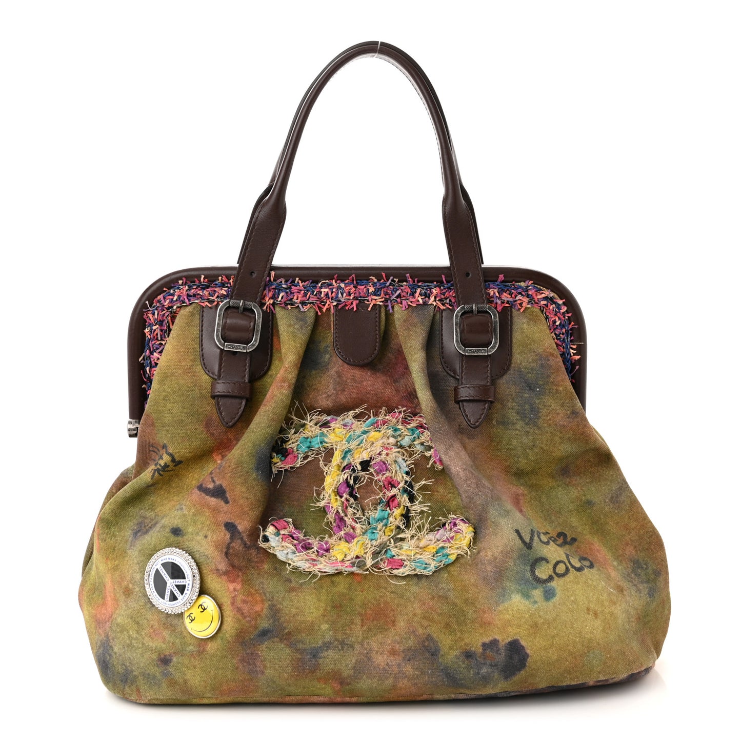 Washed Toile Graffiti On The Pavements Bowler Khaki Multicolor