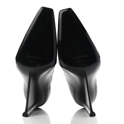 Balenciaga Neoprene Patent Calfskin Scuba Wedge Ankle Boots 38.5 Black 5 of 10