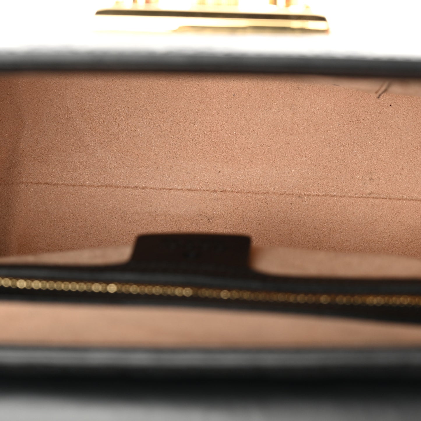 Guccissima Signature Small Padlock Top Handle Bag  Black