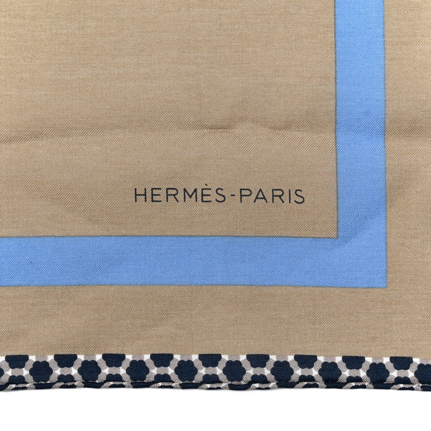 Hermes Cotton Silk Surfing Fan Scarf 65 Beige Noisette Ciel 2 of 4