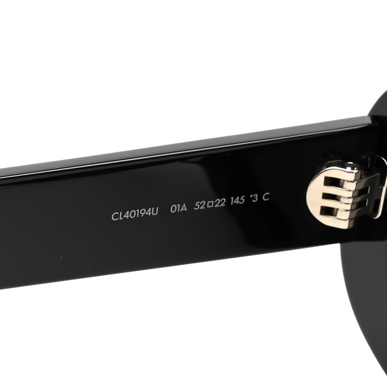 Celine Acetate Triomphe 01 Sunglasses CL 40194U Black 5 of 7