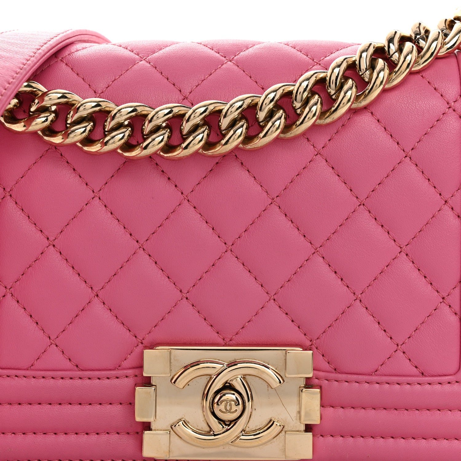 Chanel Calfskin Quilted Small Boy Flap Pink 8 of 10
