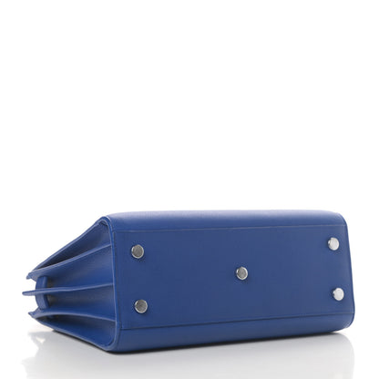 Saint Laurent Grained Calfskin Baby Sac De Jour Royal Blue 4 of 14