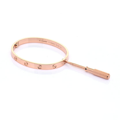 Cartier 18K Pink Gold LOVE Bracelet 17 5 of 7